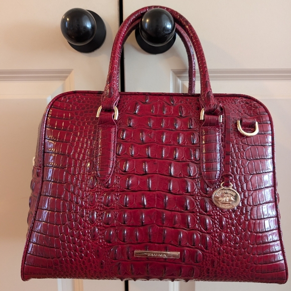 Brahmin Handbags - New Brahmin Vintage Red Marissa Satchel